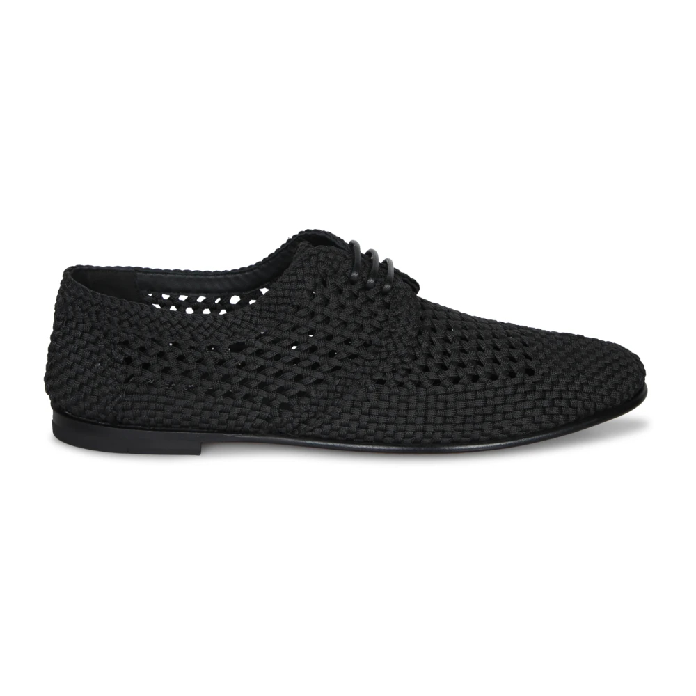 Dolce & Gabbana Herren Schwarz - Geflochtene Derby Schuhe - Shoes - K - 43 Eu
