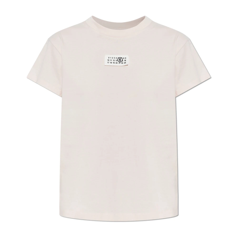 Mm6 Maison Margiela - Logo T-Shirt - Tops - Damen - Rosa - S