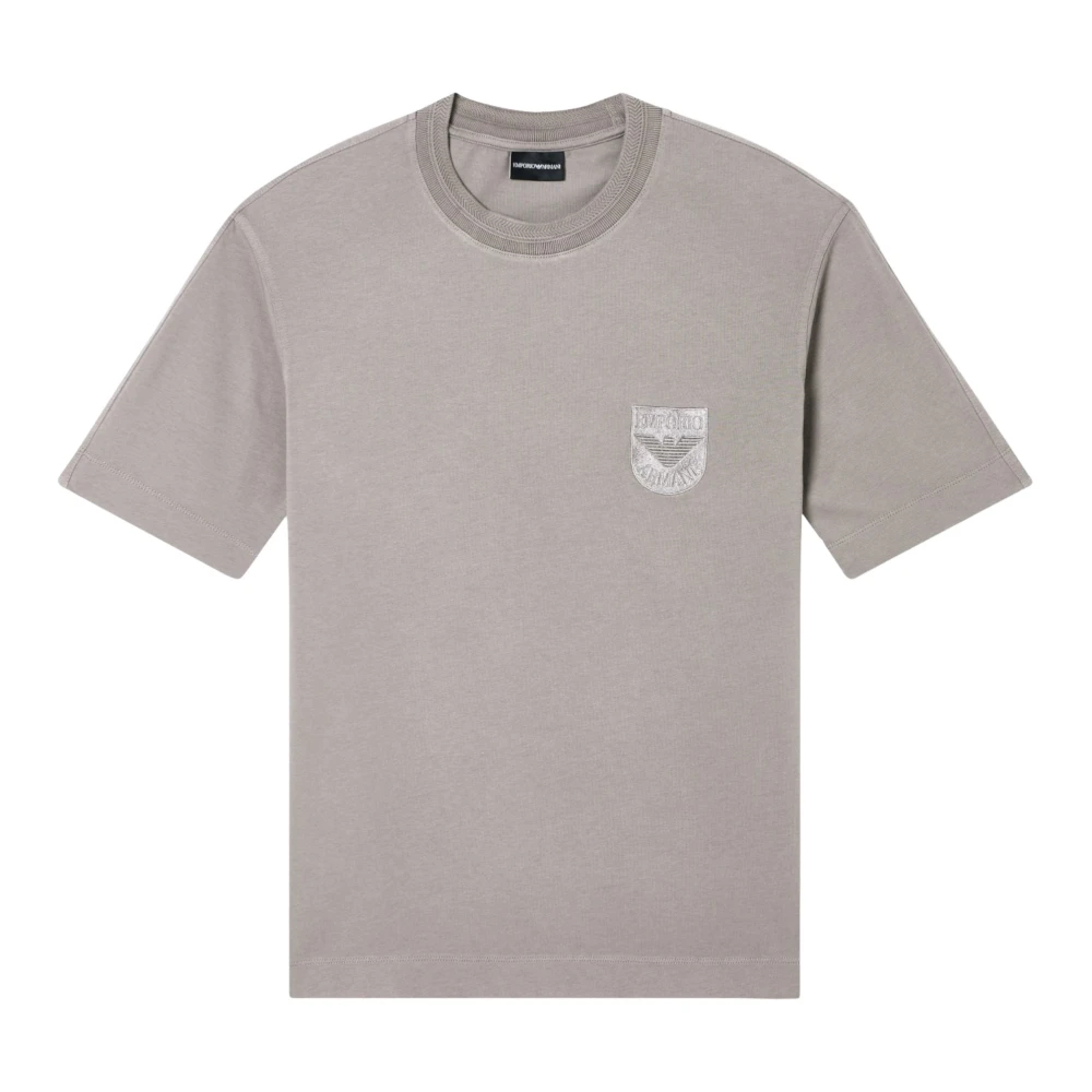 Emporio Armani Herren Beige - Kurzärmeliges T-Shirt - Tops - Xs