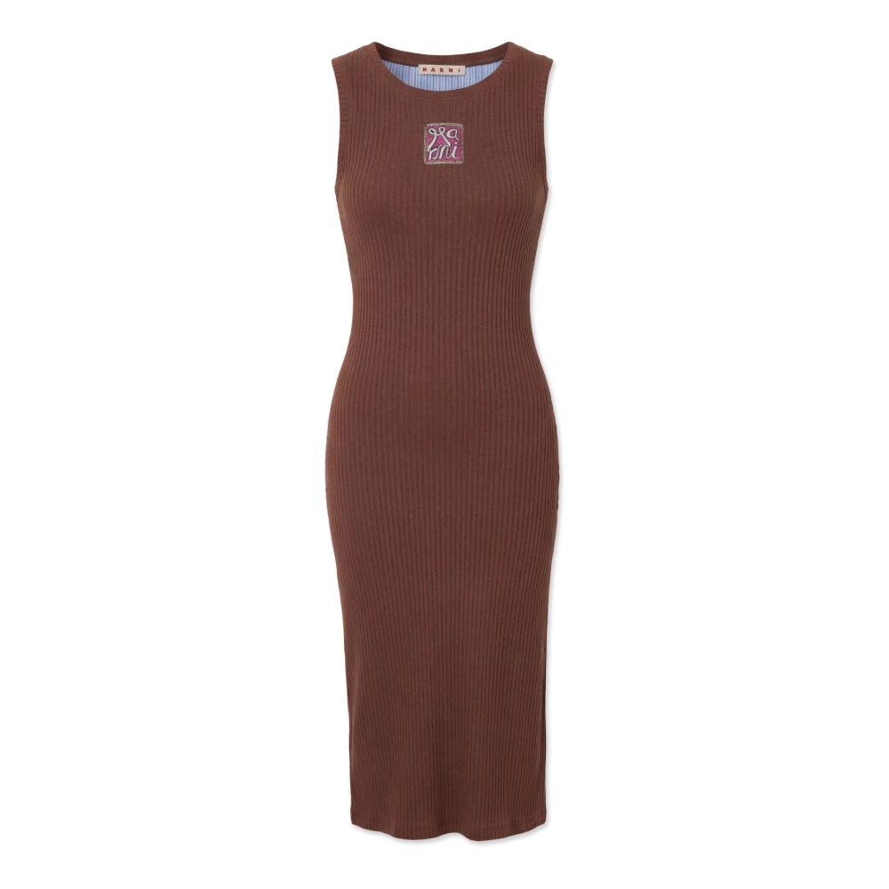 Marni Damen Braun - Kleid Mit Seitenschlitz - Dresses - 2XS