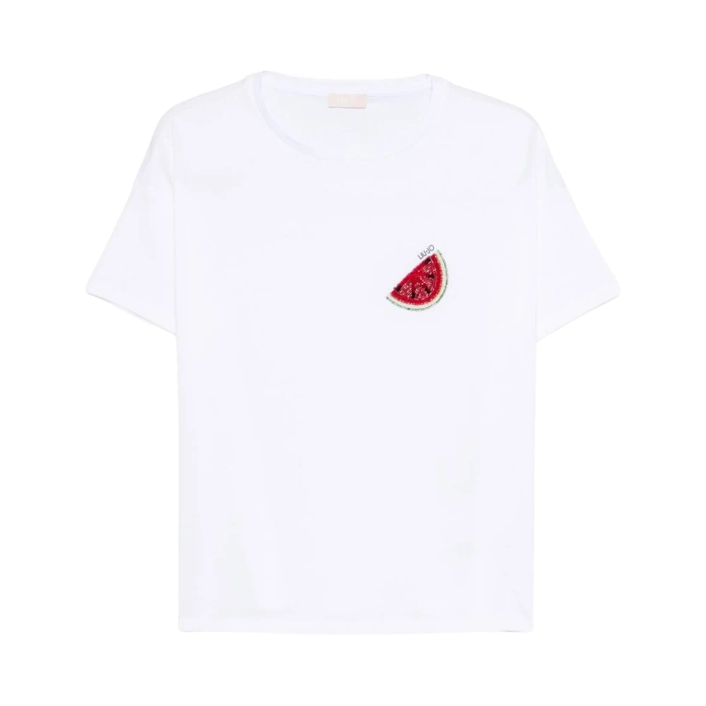 Liu Jo Damen Weiß - Crewneck T-Shirt - Tops - S