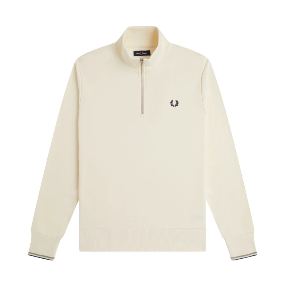 Fred Perry Beige Sweatshirt 1/2 Zip - Bild 5