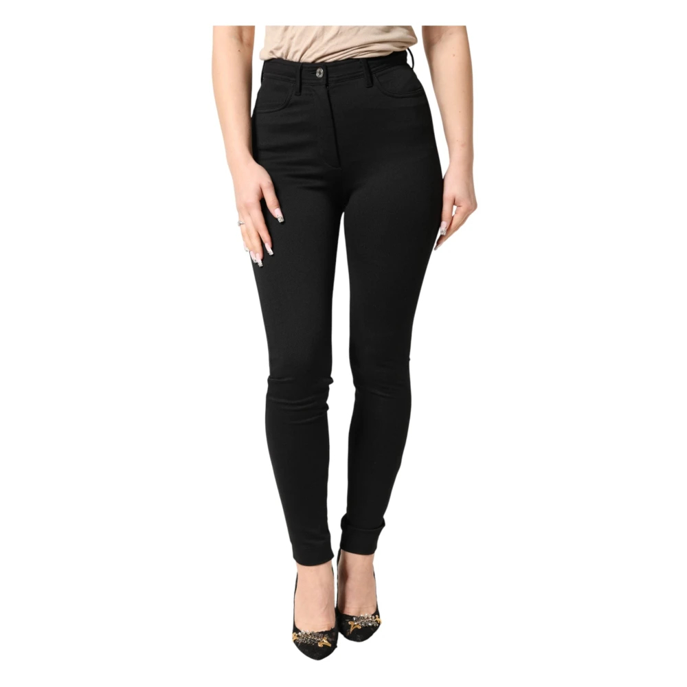 Dolce & Gabbana Damen Schwarz - Schmal Geschnittene Hose - Trousers - K - Xs