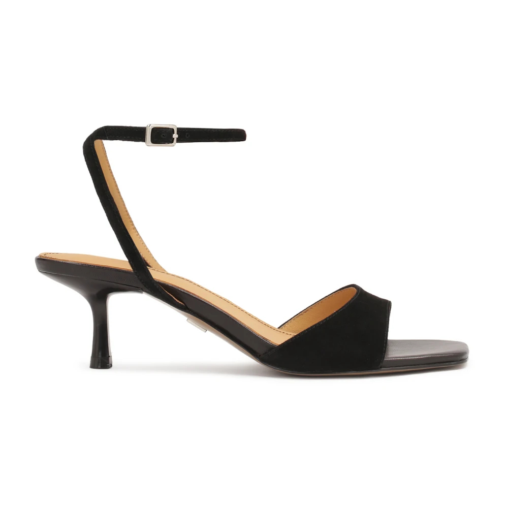 Kazar Damen Schwarz - Wildledersandalen Mit Attraktivem Absatz - Shoes - K - 39 Eu
