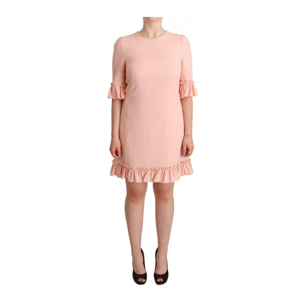 Dolce & Gabbana Damen Rosa - Rüschen Mini Kleid - Dresses - L