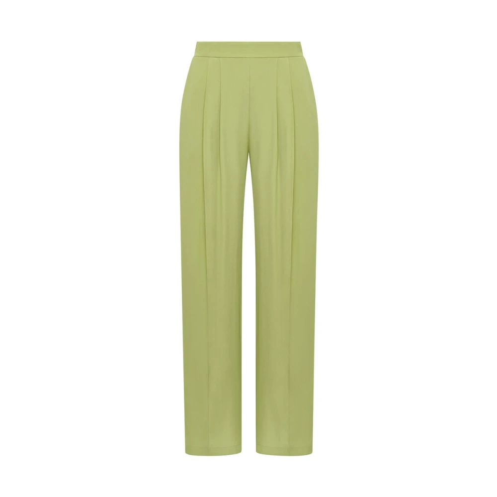 Maliparmi Damen Grün - Fließende Crêpe-Hose - Trousers - L