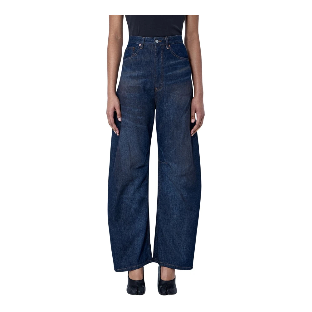 Mm6 Maison Margiela Damen Blau - Weit Geschnittene Jeans - Jeans - W30