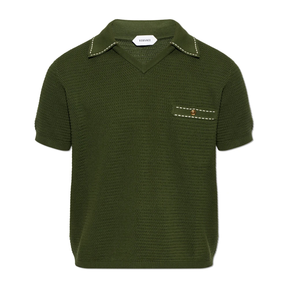 Versace Herren Grün - Pocket Polo Shirt - Knitwear - S