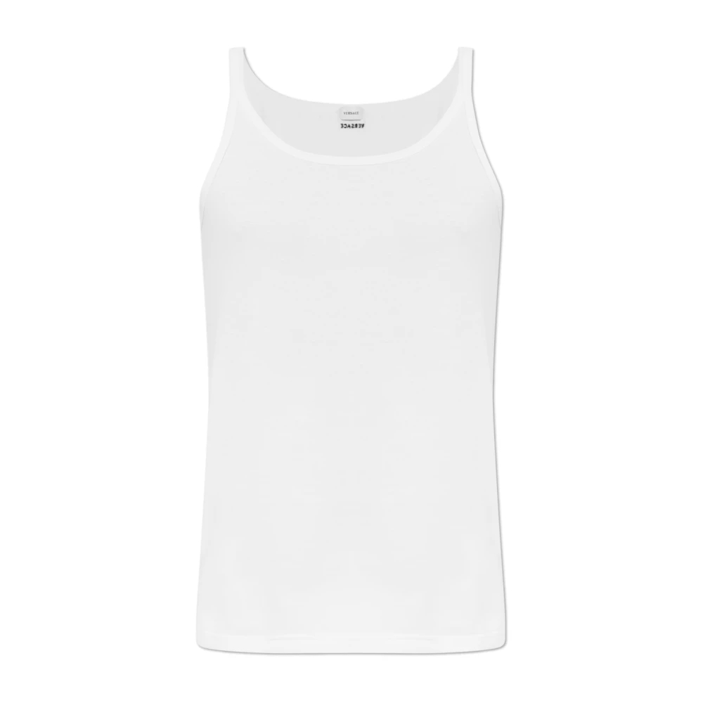 Versace Herren Weiß - Lingerie Top Mit Rundhalsausschnitt - Tops - 2XL