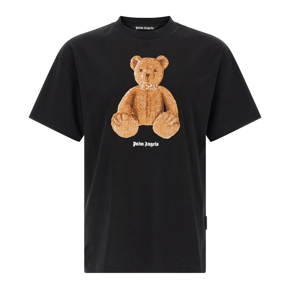 Palm Angels Herren Schwarz - Bear T-Shirt - Tops - K -2Xl