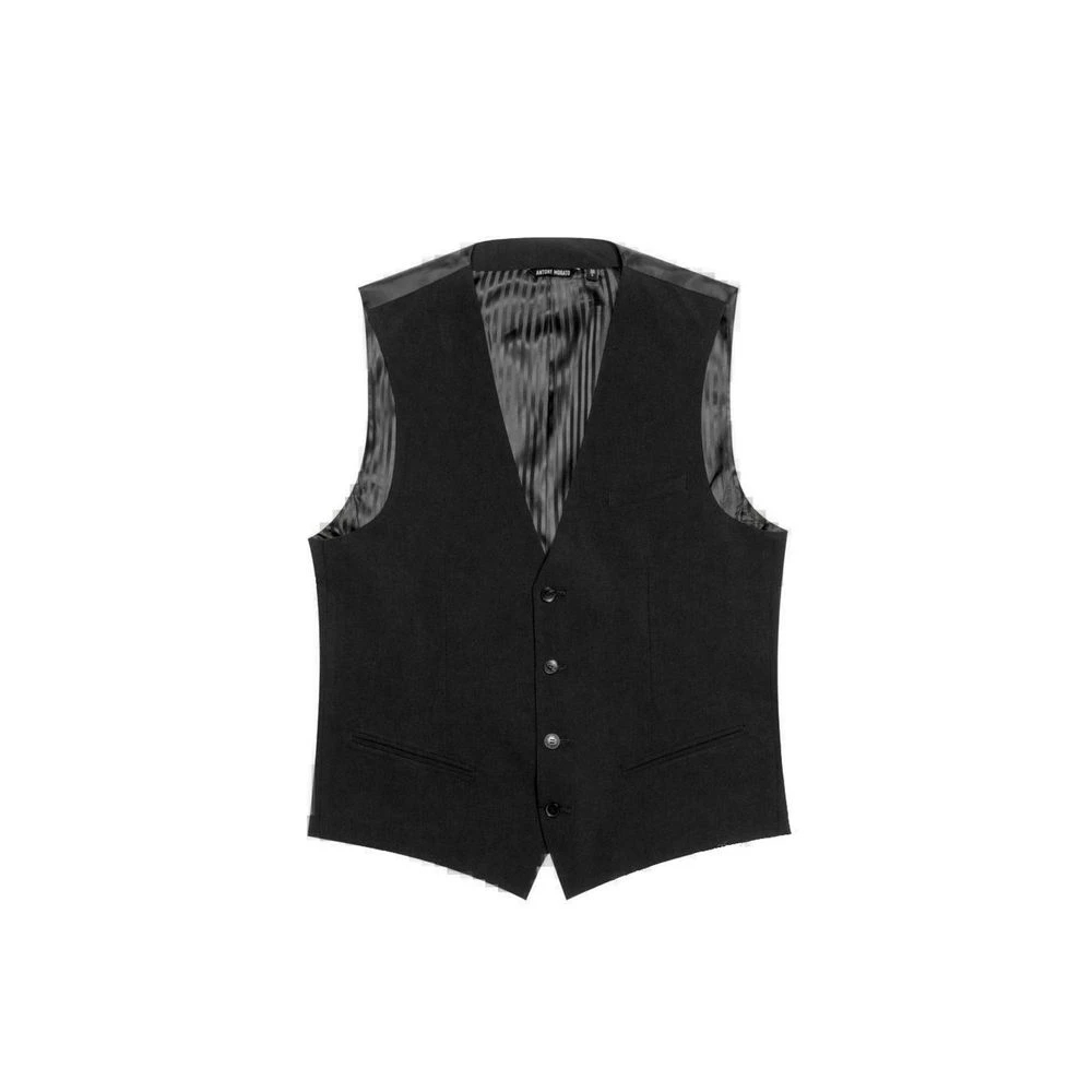 Antony Morato Herren Schwarz - Slim Fit Weste - Suits - K -Xl