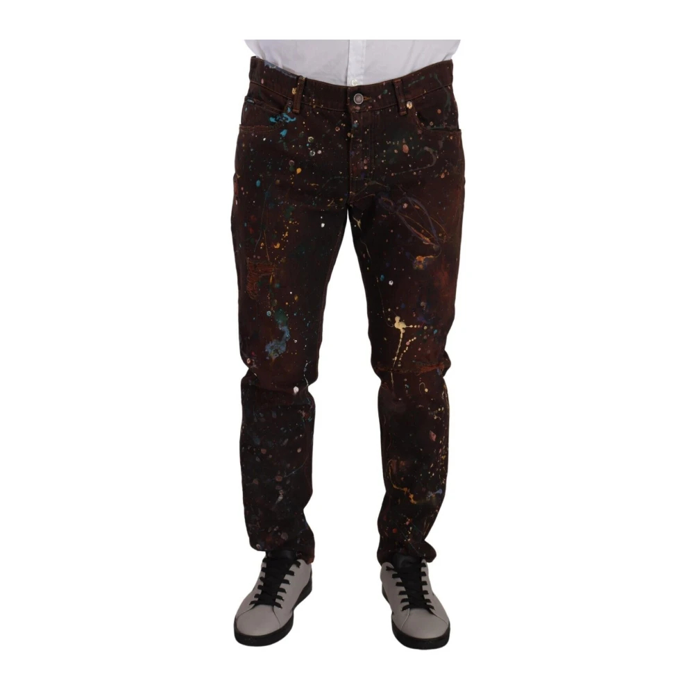 Dolce & Gabbana Herren Multicolor - Slim-Fit Jeans - Jeans - Mehrfarbig - Xl