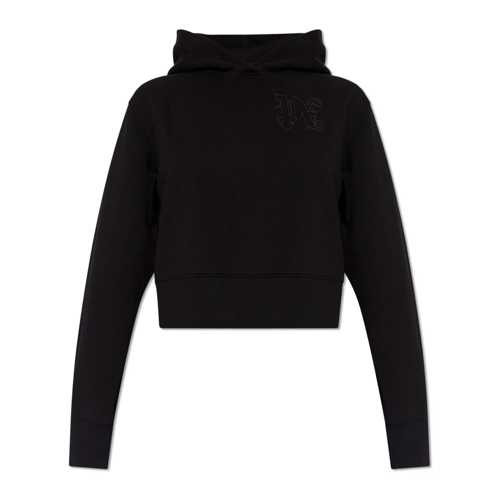 Palm Angels - Hoodie Mit Logo - Sweatshirts & Hoodies - Damen - Schwarzk - M