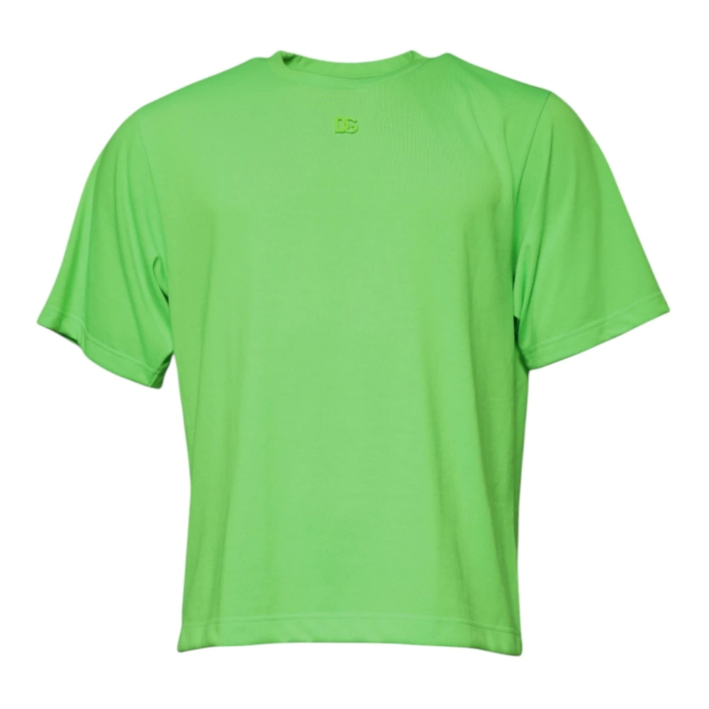 Dolce & Gabbana Herren Grün - Kurzärmeliges T-Shirt Mit Rundhalsausschnitt - Tops - M