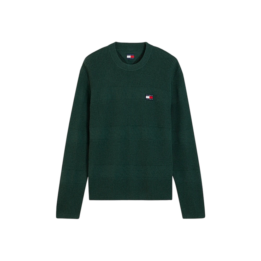 VAN GRAAF Tommy Jeans Herren Tanne Strickpullover Baumwolle Grün, Groß - Bild 7