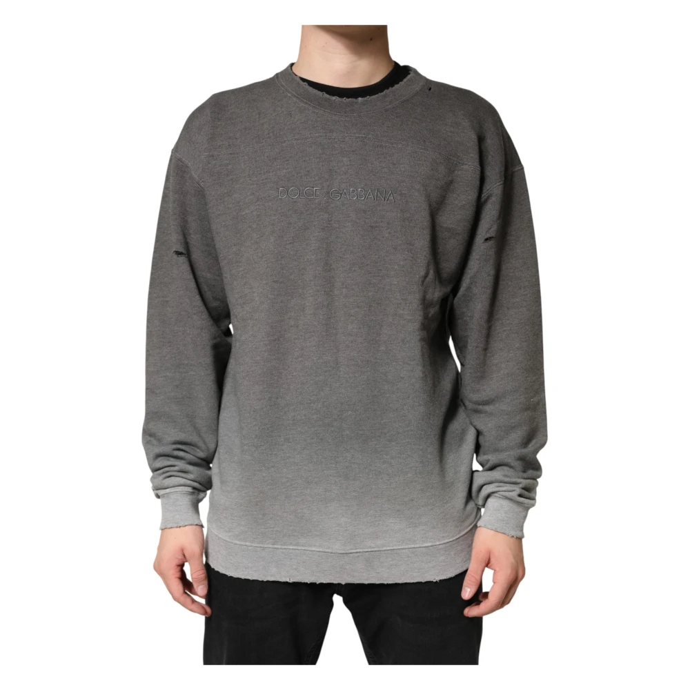 Dolce & Gabbana Herren Grau - Sweatshirt Mit Rundhalsausschnitt - Sweatshirts & Hoodies - M
