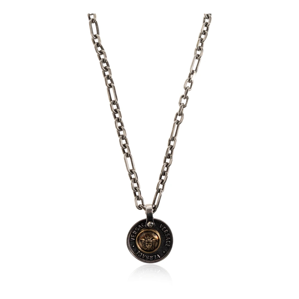 Versace Unisex Grau - Halskette Mit Anhänger - Accessories - One Size