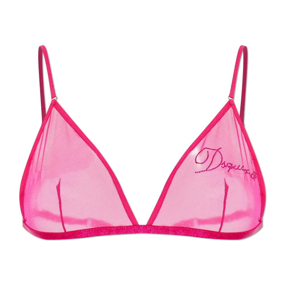 Dsquared2 Damen Rosa - Bh Mit Pailletten-Logo - Underwear - 2XL
