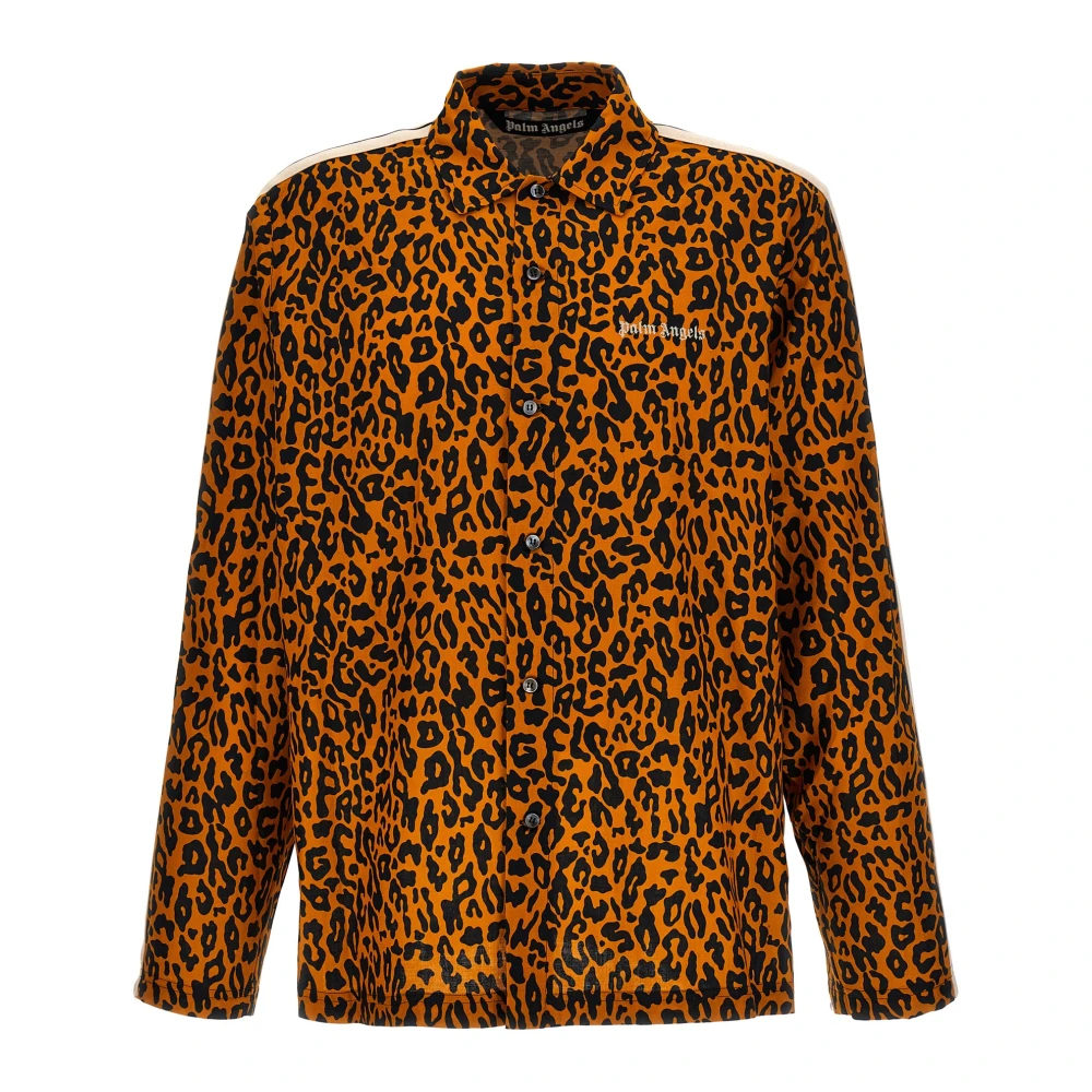 Palm Angels Herren Multicolor - Cheetah Track Shirt - Shirts - Mehrfarbig -S