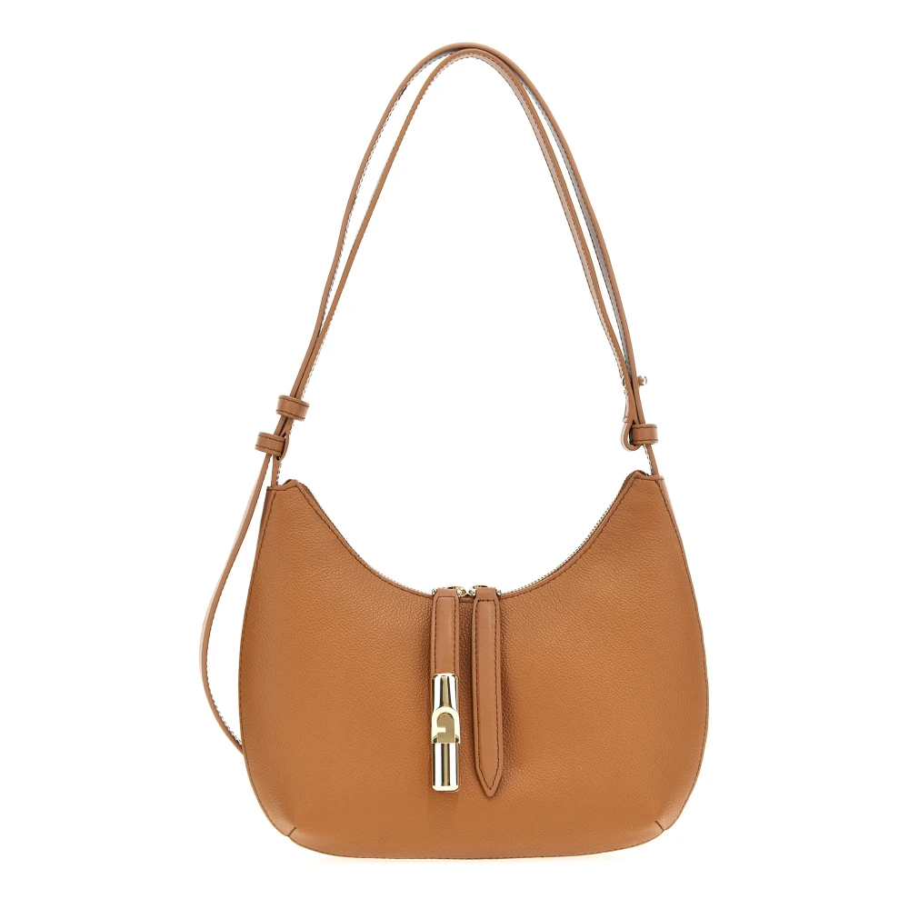 Furla - Goccia S Schultertasche - Bags - Damen - Braun - One Size