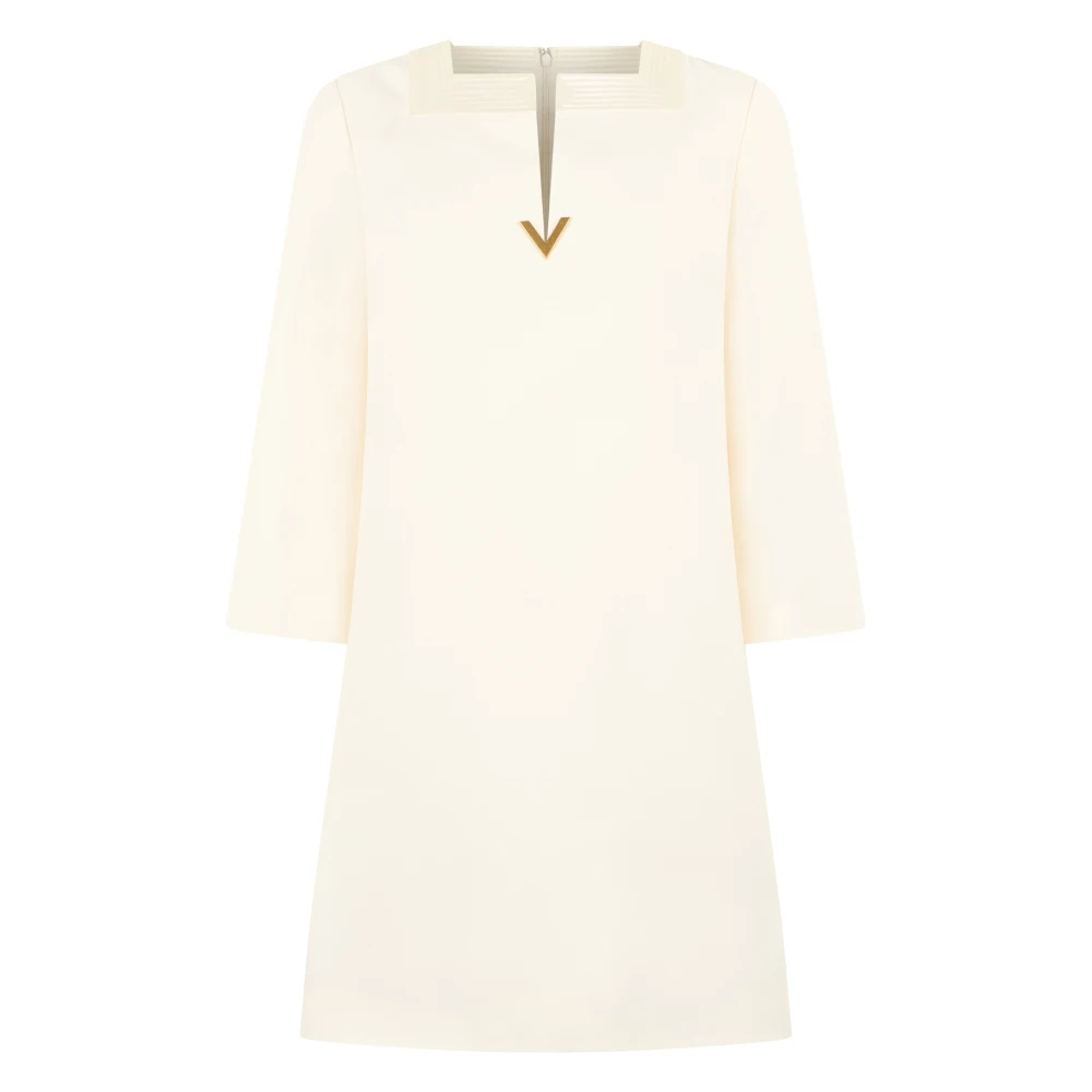Valentino Garavani - Crepe Couture Mini Kleid - Dresses -Damen -Beige -S
