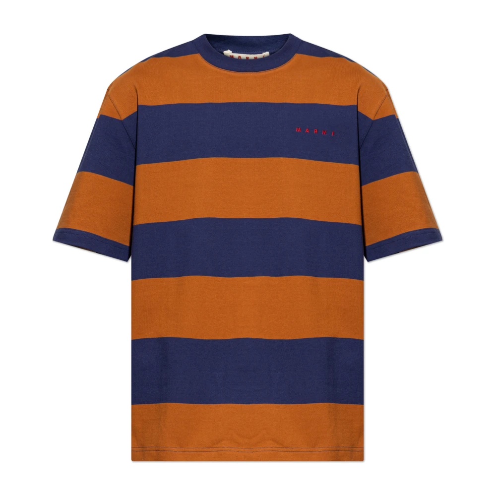 Marni Herren Orange - Gestreiftes T-Shirt - Tops - L