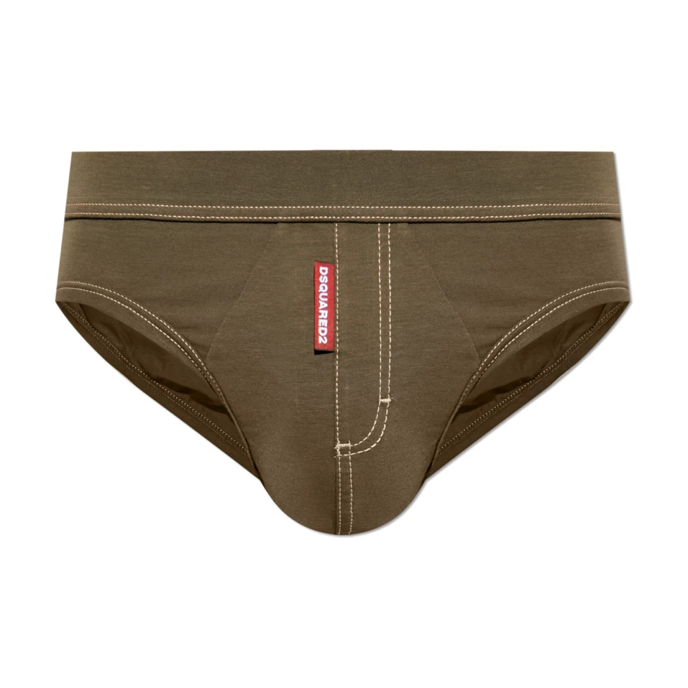 Dsquared2 Herren Braun - Baumwollslips Mit Logo - Underwear - Xs