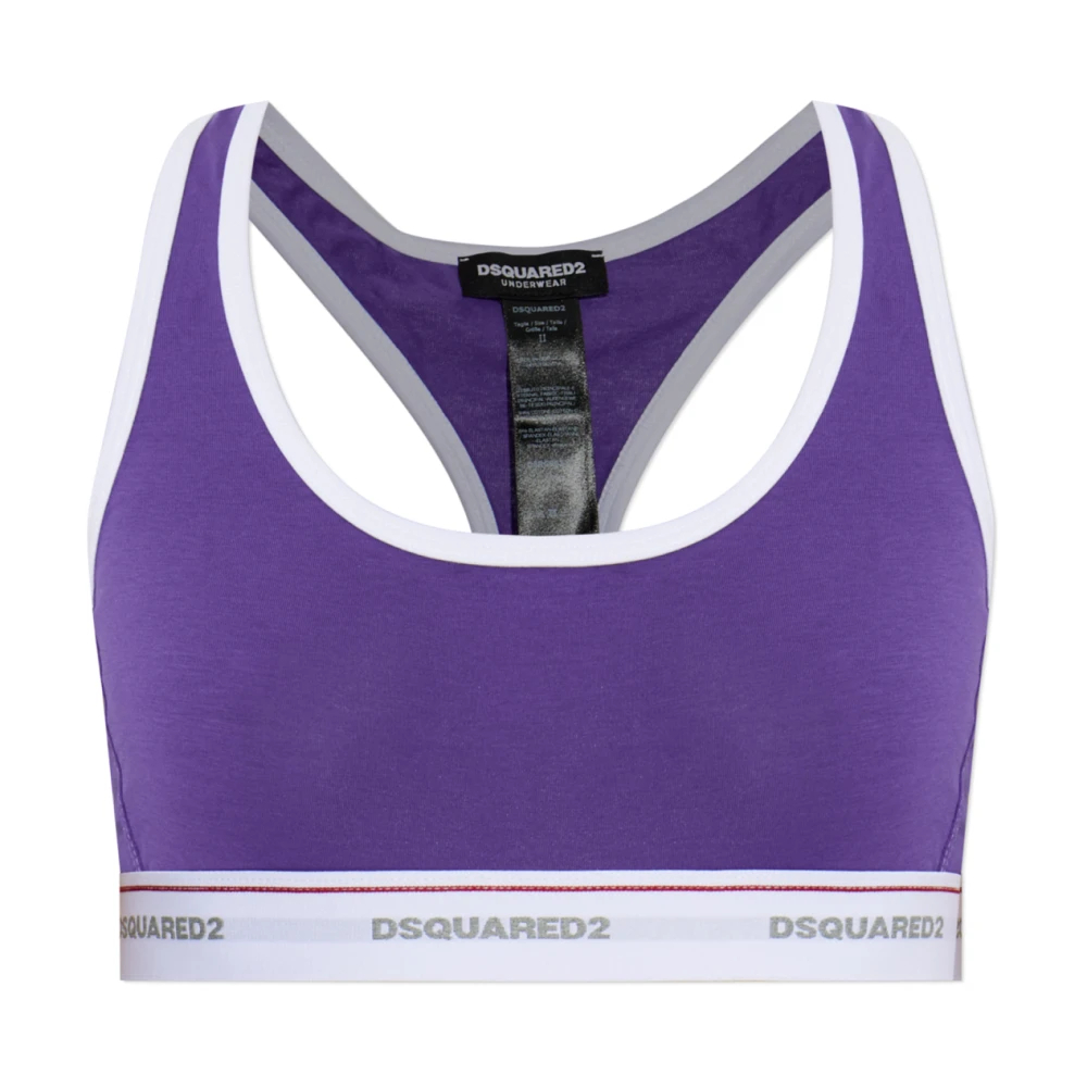 Dsquared2 Damen Violett - Lingerie Top Mit Logo - Underwear - Lila - L