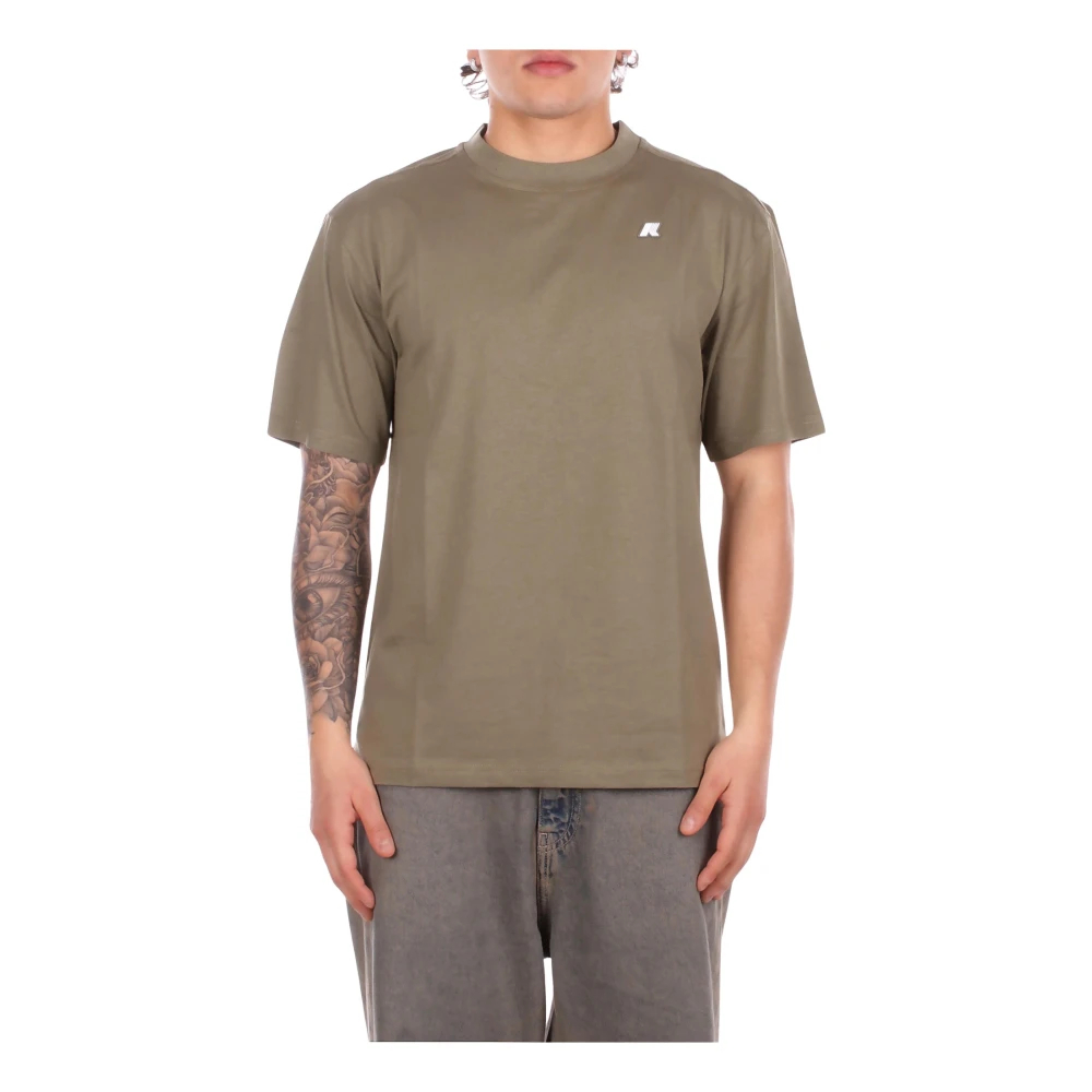 K-Way Herren Grün - T-Shirt Logo Frontale - Tops - 2XL