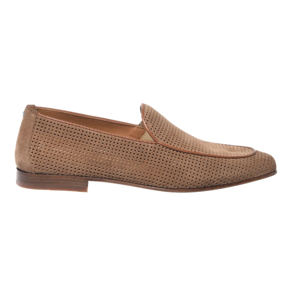 Baldinini Herren Braun - Perforiertes Suede Slip-On - Shoes - 41 Eu