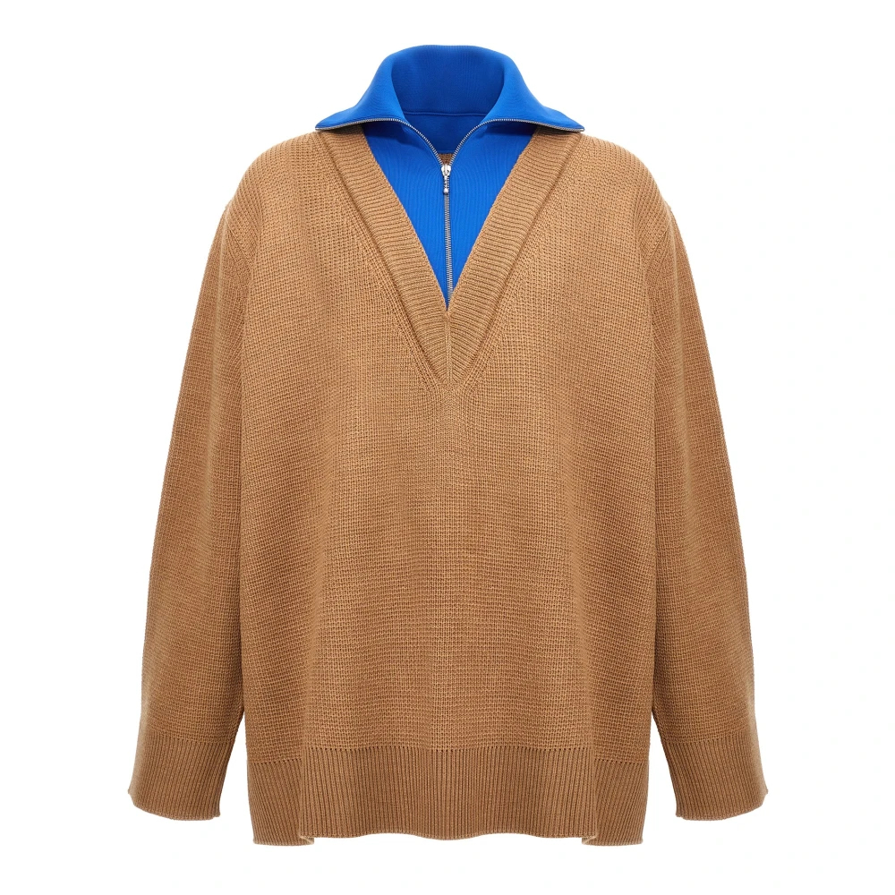 Jil Sander Herren Beige - Half Zip Sweater - Knitwear - S