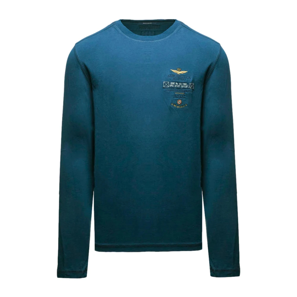 Aeronautica Militare Herren Blau - Ts2470uj00705 Langarm-T-Shirt - Tops - 3XL
