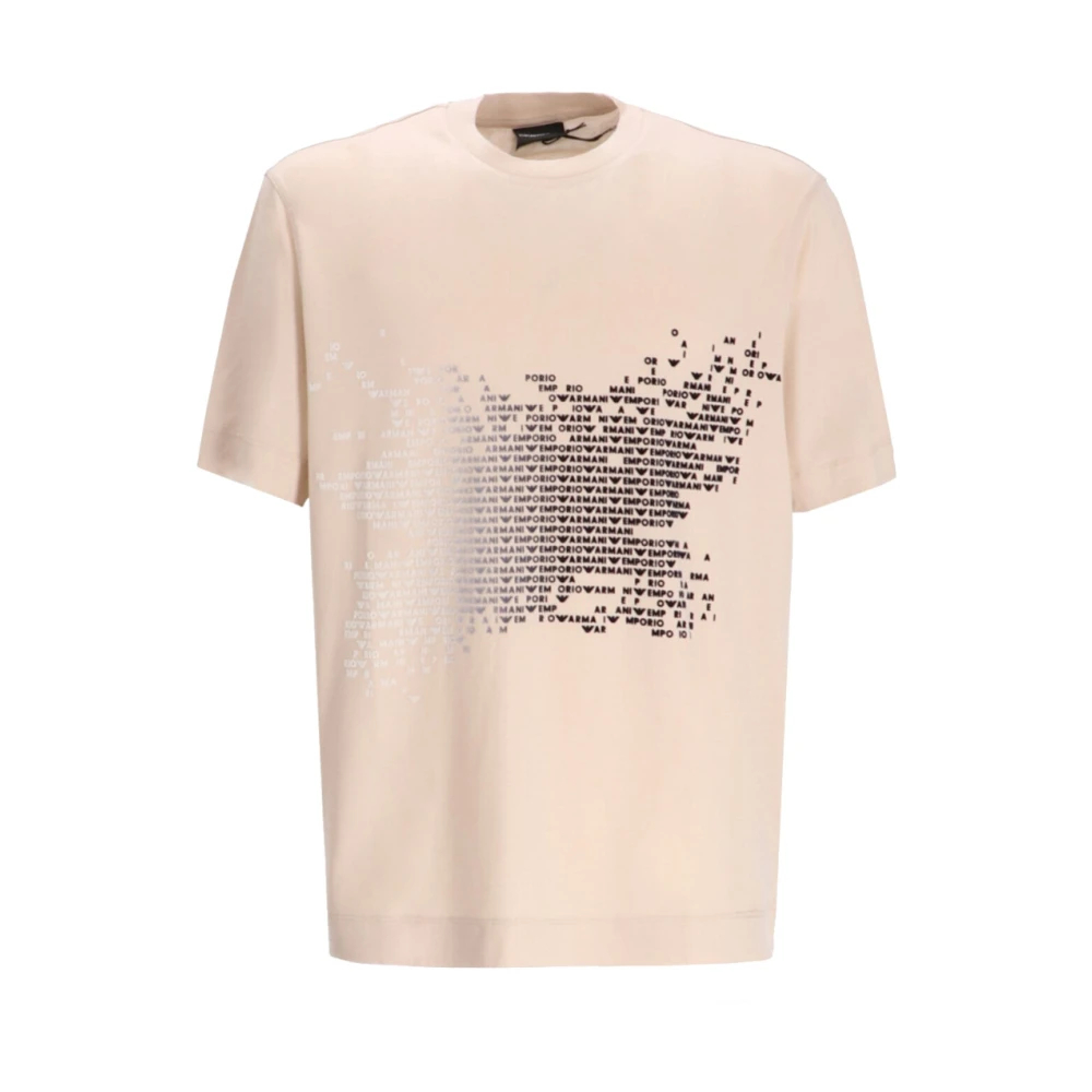 Emporio Armani Herren Beige - Kurzärmeliges T-Shirt - Tops - Xs