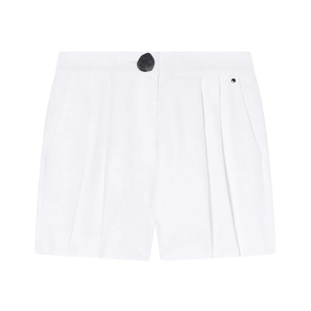 Armani Exchange Damen Weiß - Linen Twill Shorts - Shorts - S