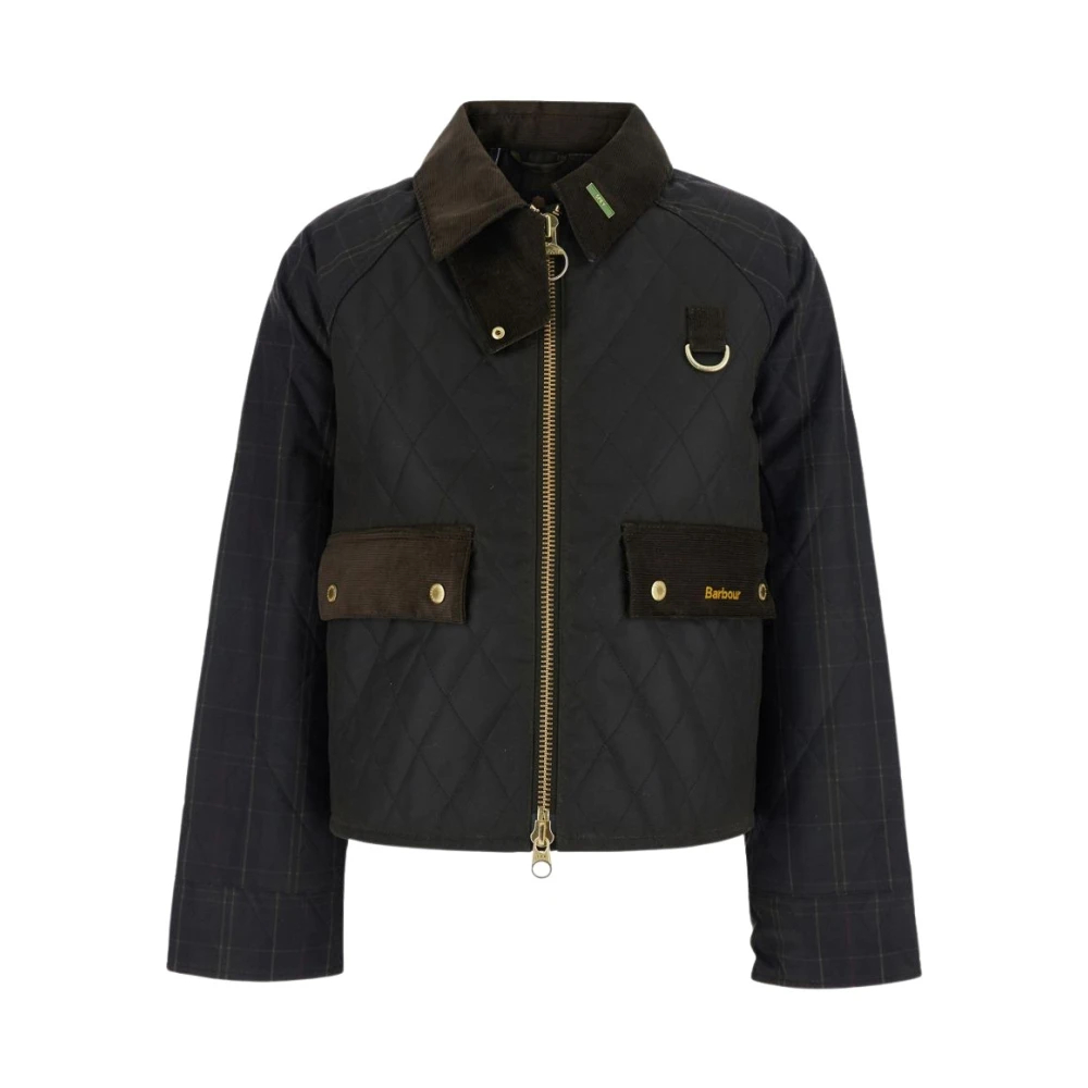 VAN GRAAF Barbour Damen Khaki Wachsjacke Baumwolle Grün, Größe 38 - Bild 3
