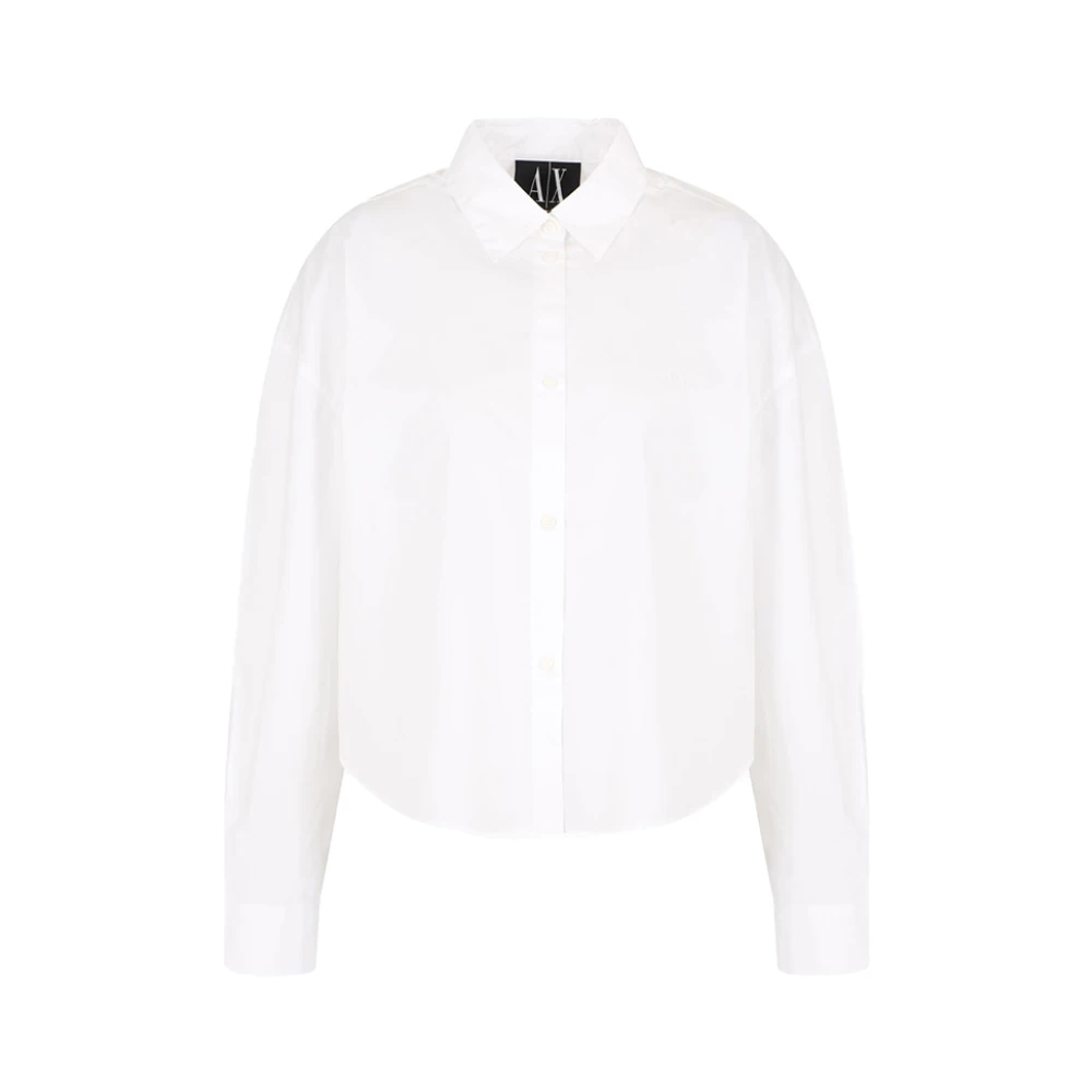 Armani Exchange Damen Weiß - E Bluse Slim Fit - Blouses & Shirts - Xs