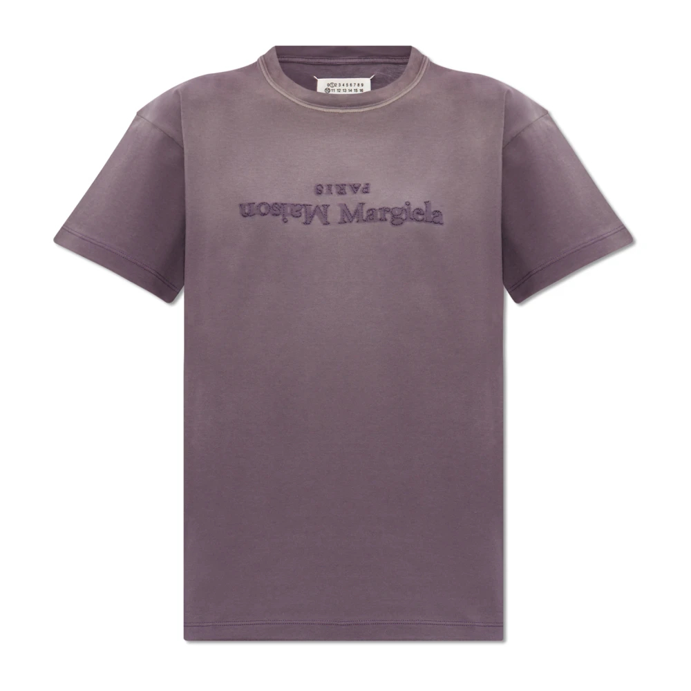 Maison Margiela Damen Violett - Reverse Logo T-Shirt - Tops - Lila -S