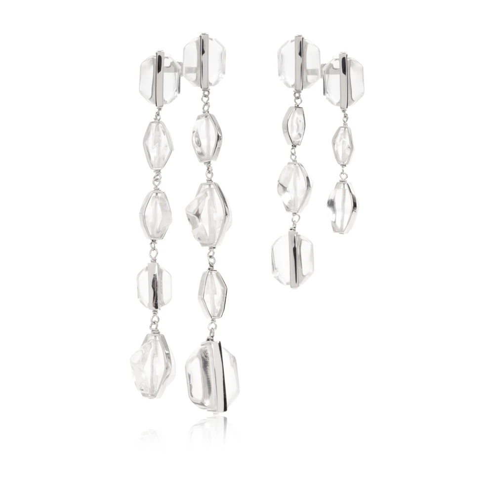 Jil Sander Damen Grau - Ohrringe Mit Anhängern - Accessories - One Size
