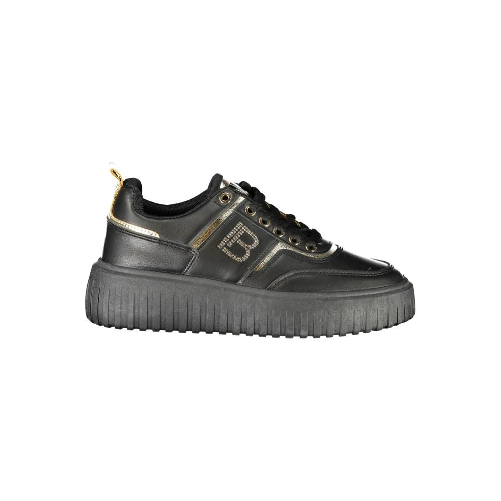 Laura Biagiotti Damen Schwarz - Rhinestone Platform Sneaker - Shoes - K - 40 Eu