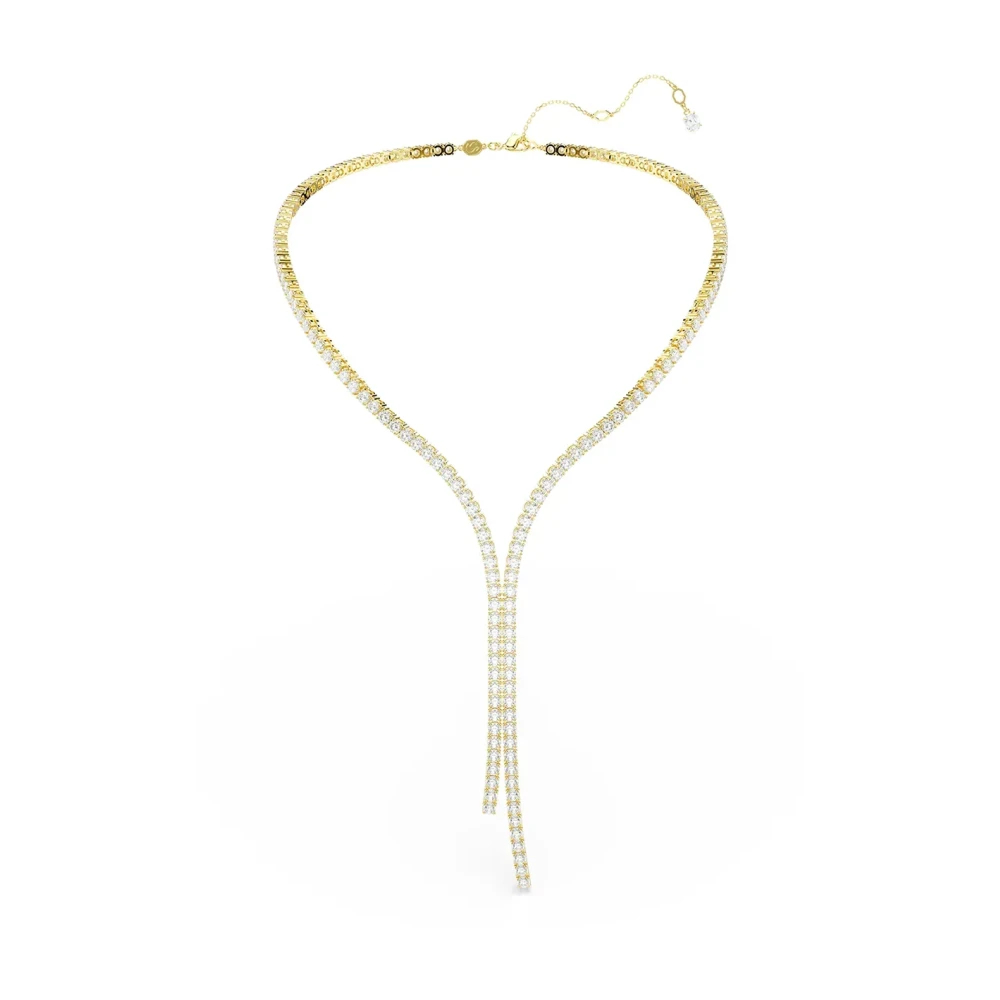 Swarovski Damen Gelb Y-Kette "Schmuck Geschenk Matrix Halskette", Gold (Gelbgoldfarben, Kristallweiß), Halsketten, Metall, Mit Kristall - Bild 7