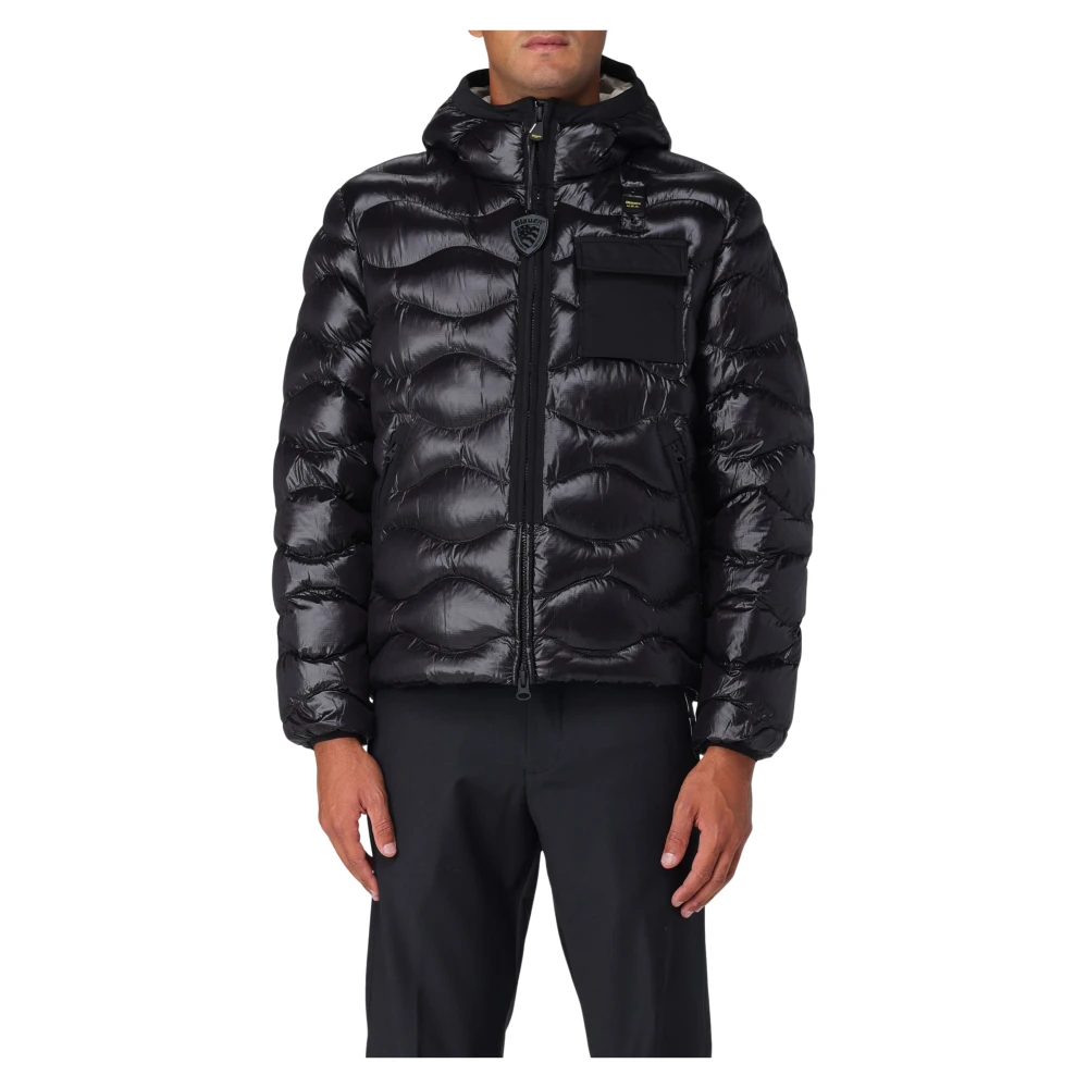 Blauer Herren Schwarz - Gepolsterte Bryant Jacke - Jackets - K - 3XL