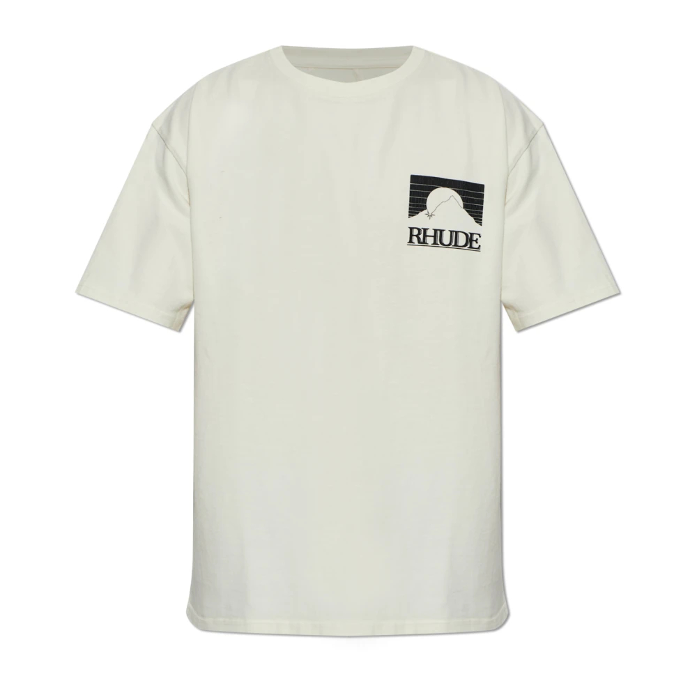Rhude Herren Beige - Logo T-Shirt - Tops - S