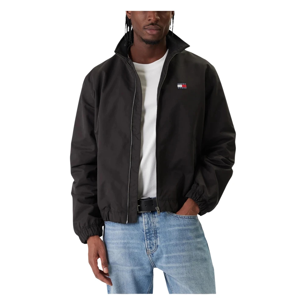 Tommy Jeans Herren Schwarz - Wasserabweisende Zip-Jacke - Jackets - K - M