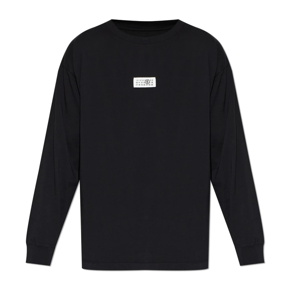 MM6 | Black cotton Numeric long-sleeved T-shirt | Man | L - Bild 5