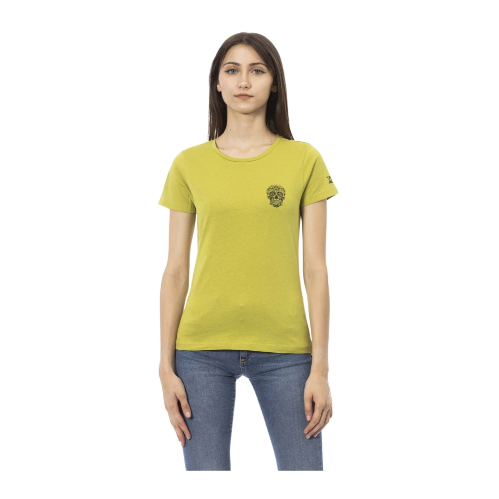 Trussardi Damen Grün - Kurzarm Rundhals T-Shirt - Tops - L