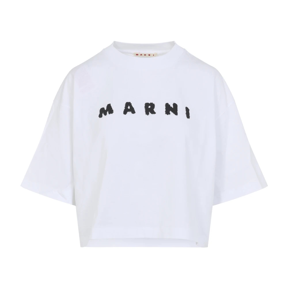 Marni Damen Weiß - Lily Cotton T-Shirt - Tops - Xs