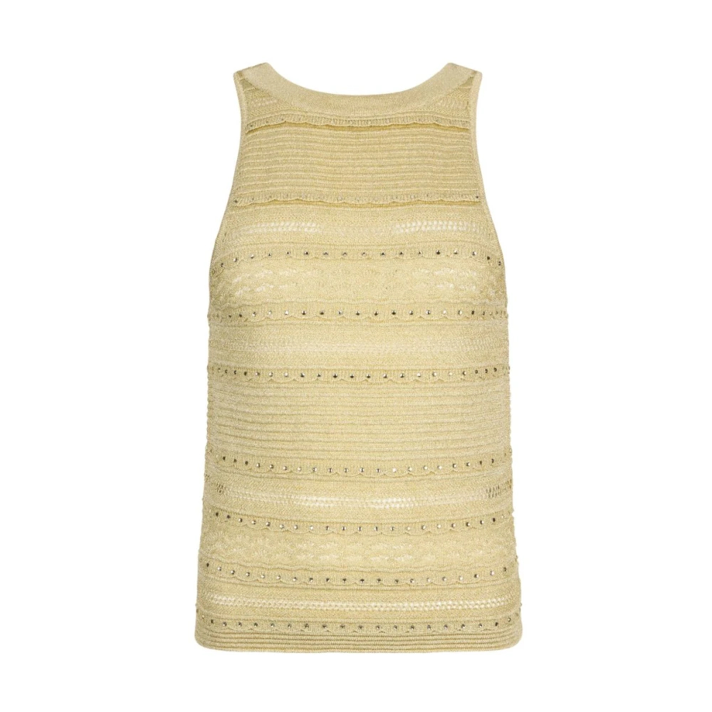 Liu Jo Damen Gelb - Openwork Knit Top - Knitwear - S