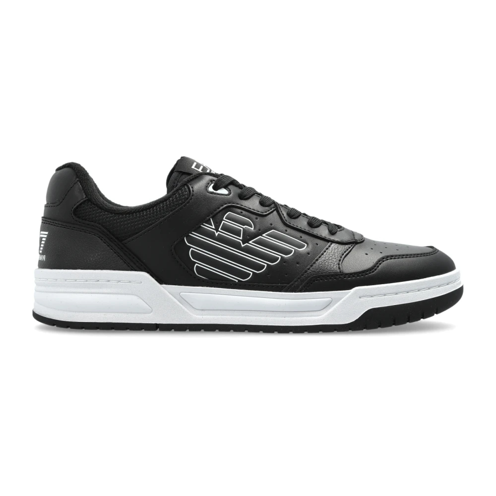 Emporio Armani Ea7 Herren Schwarz - Sportschuhe Mit Logo - Shoes - K - 43 1/2 Eu