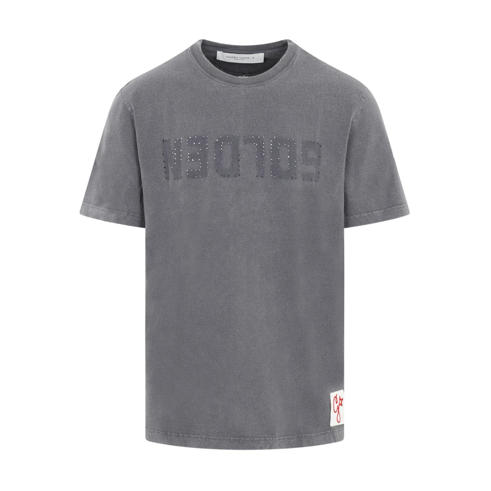 Golden Goose - T-Shirt Mit Rundhalsausschnitt - Tops - Herren - Grau - L