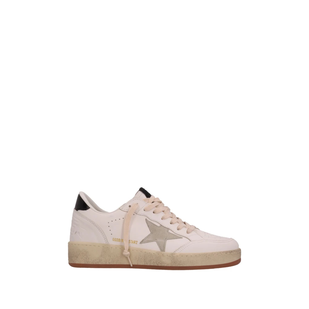 Golden Goose - Glänzende Lederstern-Sneaker - Shoes - Herren - Beige - 42 Eu